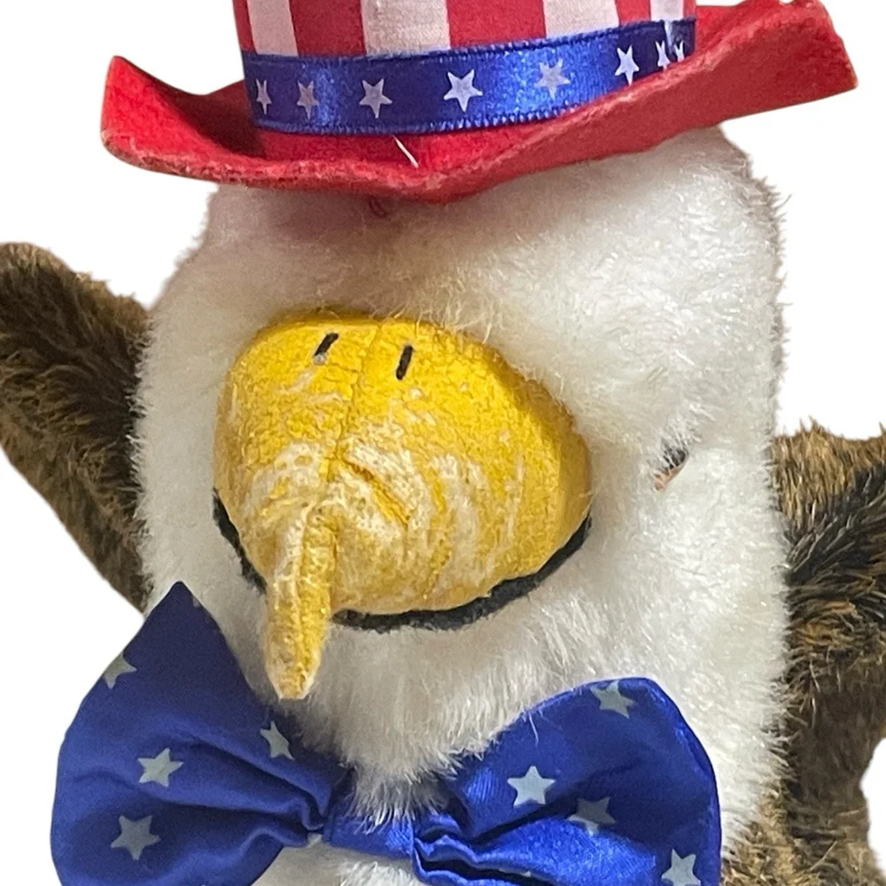 Vintage Ganz Bald Eagle Plush 1990 Heritage Collection Patriotic Americana READ